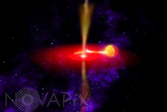 Microquasar GRS 1915+105. Artwork