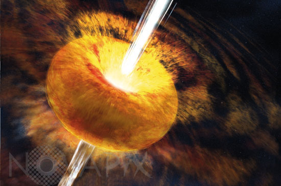 The birth of a stellar black hole - Artwork