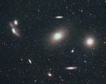 Partie centrale de l'amas de galaxies de la Vierge