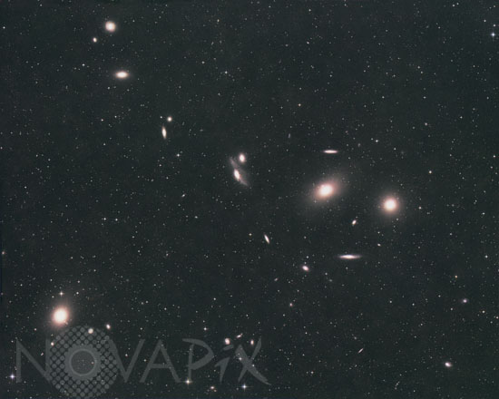 Partie centrale de l'amas de galaxies de la Vierge