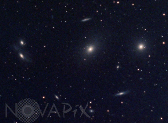 Heart of the Virgo cluster of galaxies