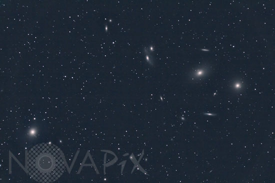 Partie centrale de l'amas de galaxies de la Vierge