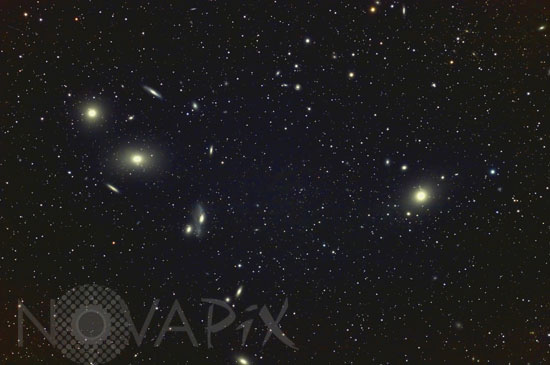 Partie centrale de l'amas de galaxies de la Vierge