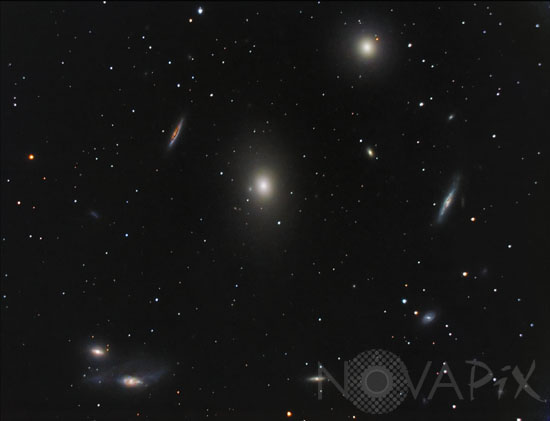 Partie centrale de l'amas de galaxies de la Vierge
