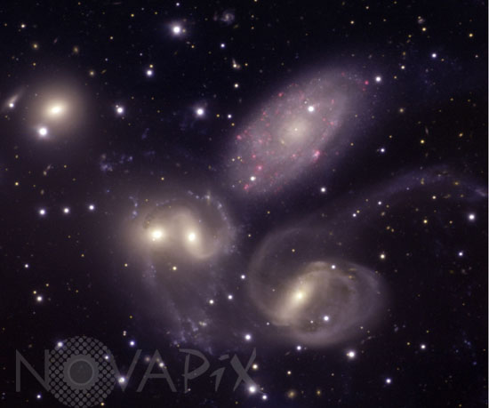 Groupe de galaxies: Quintet de Stephan dans Pegase