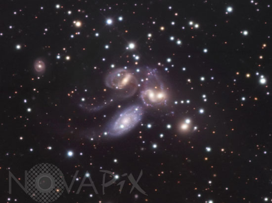 Groupe de galaxies: Quintet de Stephan dans Pegase