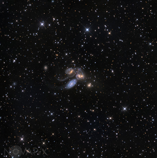 Groupe de galaxies: Quintet de Stephan dans Pegase