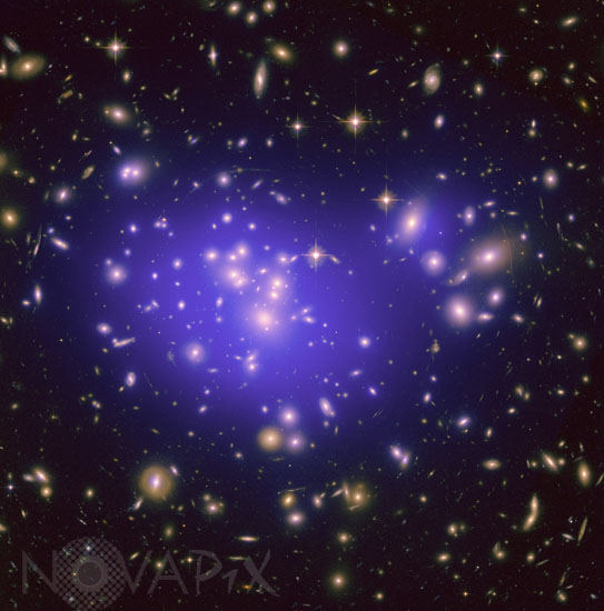 Amas de galaxies Abell 1689 et matière noire