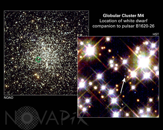 Naine blanche et planète dans l'amas globulaire M4