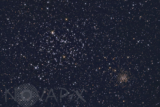 Amas ouvert M35 et NGC 2158 dans les Gémeaux