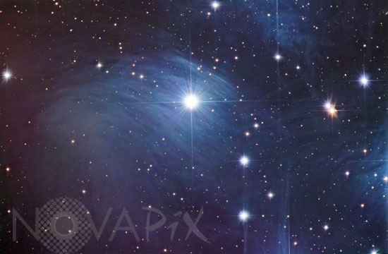 Etoile Merope dans l'amas des Pleiades (M45)