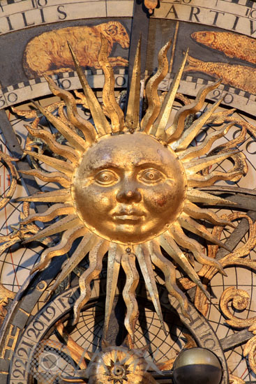 Astronomical clock -Lyon-The Sun