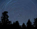 Star trails around north celestial pole