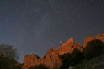 Filé d'étoiles au-dessus du château de Peyrepertuse 