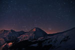 Ciel étoilé au-dessus des Alpes