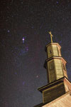 Eglise de Chiloé et constellation d'Orion