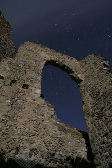 Circumpolar over the castle of Puilaurens