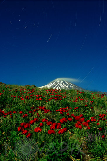 Circumpolaire et Mont Damavand (Iran)