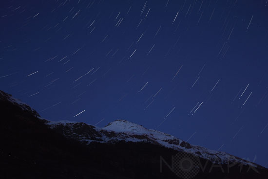 Filé d’étoiles sur le Massif de la Vanoise