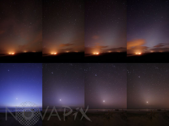 Lumières zodiacales du matin et du soir