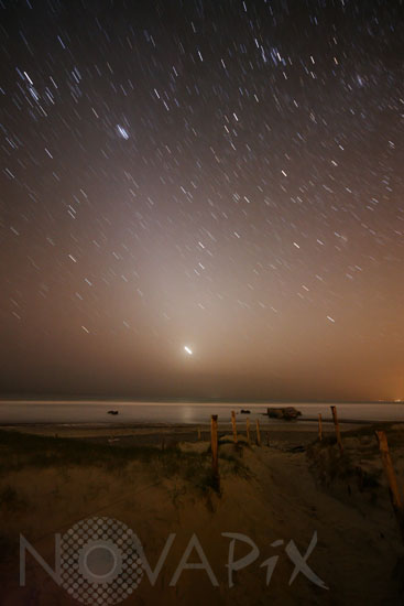 Zodiacal light - Star trails