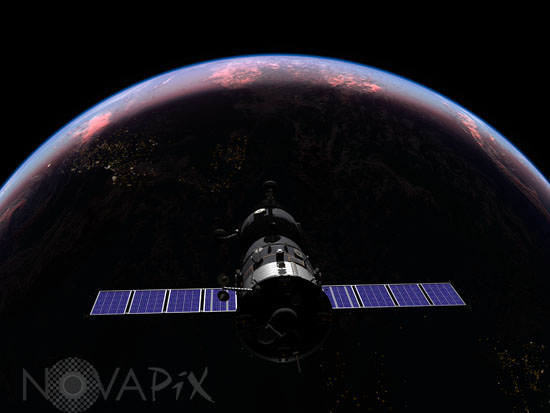 Soyuz TMA-M in low Earth orbit