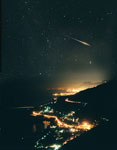 Perseide vue au-dessus de Monte Carlo 