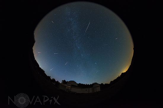 Milky Way and Perseid meteors