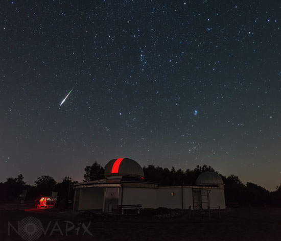 Perseid above Peterberg Observatory
