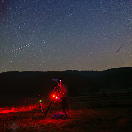 Pluie d'étoiles filantes - Perseides