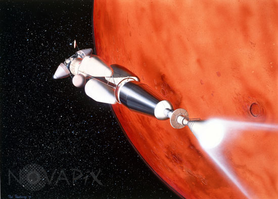 Manned mission to Mars - Artist view