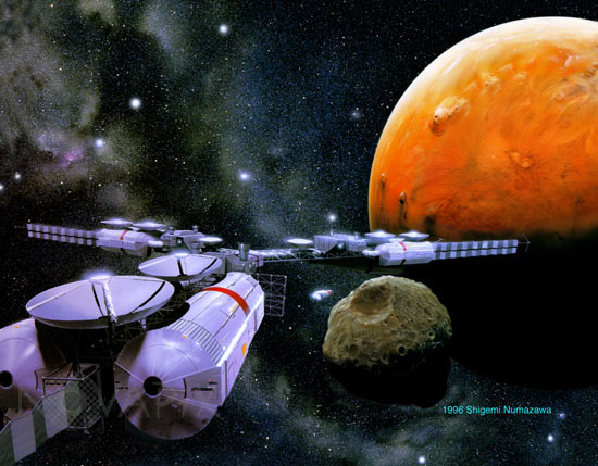 Manned mission to Mars - Artist view