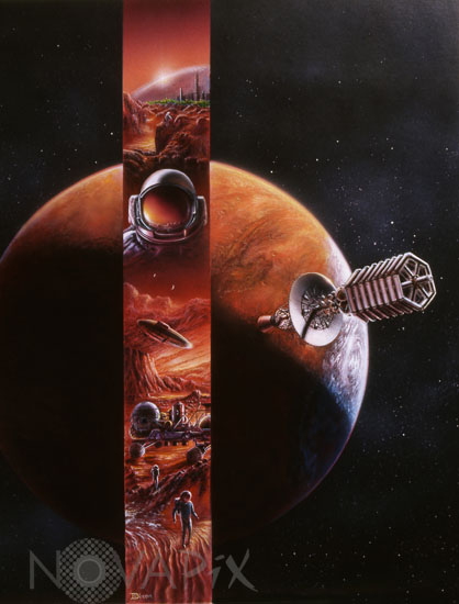 La colonisation de Mars-Vue d'artiste