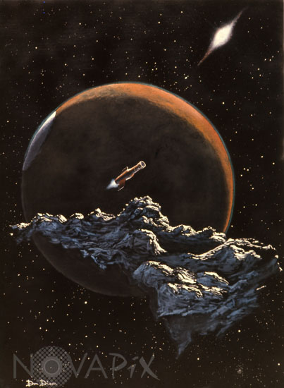 Approaching Deimos - Artist view