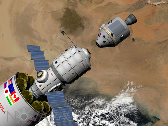 Mission vers Phobos - Rendez-vous en orbite terrestre