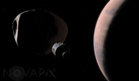 Phobos mission approaching Phobos