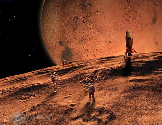 Astronautes sur Phobos 
