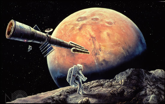 Exploring Deimos - Artist view