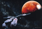 Mission habitée vers Mars - Vue d'artiste