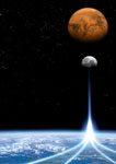 De la Terre à  la Lune, puis Mars -Illustration