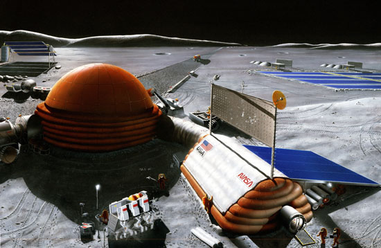 Base lunaire - Illustration