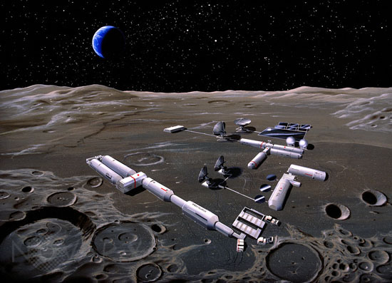Lunar base - Illustration