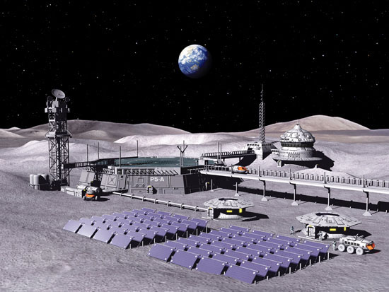 Base lunaire - Illustration