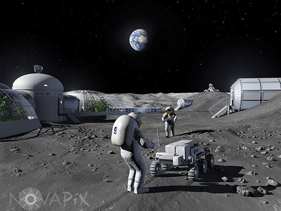 Moon Base concept - Illustration