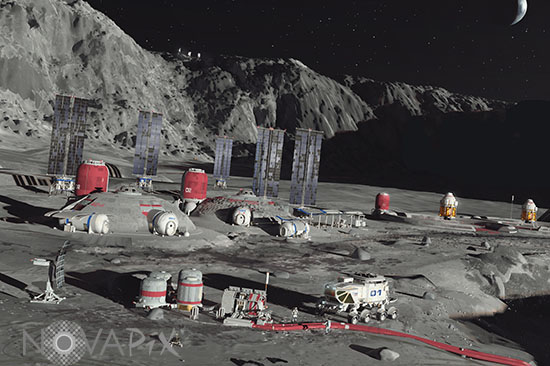 Moon Base concept - Illustration