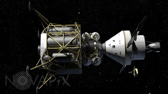 Retour sur la Lune : les modules Orion et Altair- Vue d'artiste