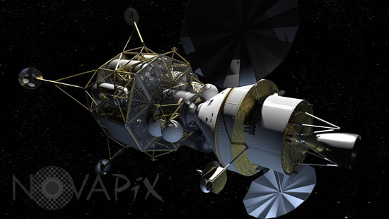 Retour sur la Lune : les modules Orion et Altair- Vue d'artiste