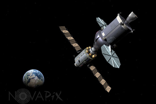 Exploration spatiale: le module MPCV - Vue d'artiste
