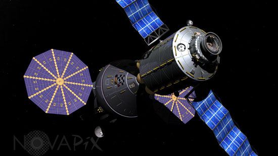 Exploration spatiale: le module MPCV - Vue d'artiste