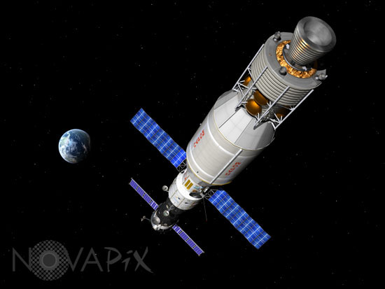 Exploration spatiale: Vaisseau Soyouz - Vue d'artiste
